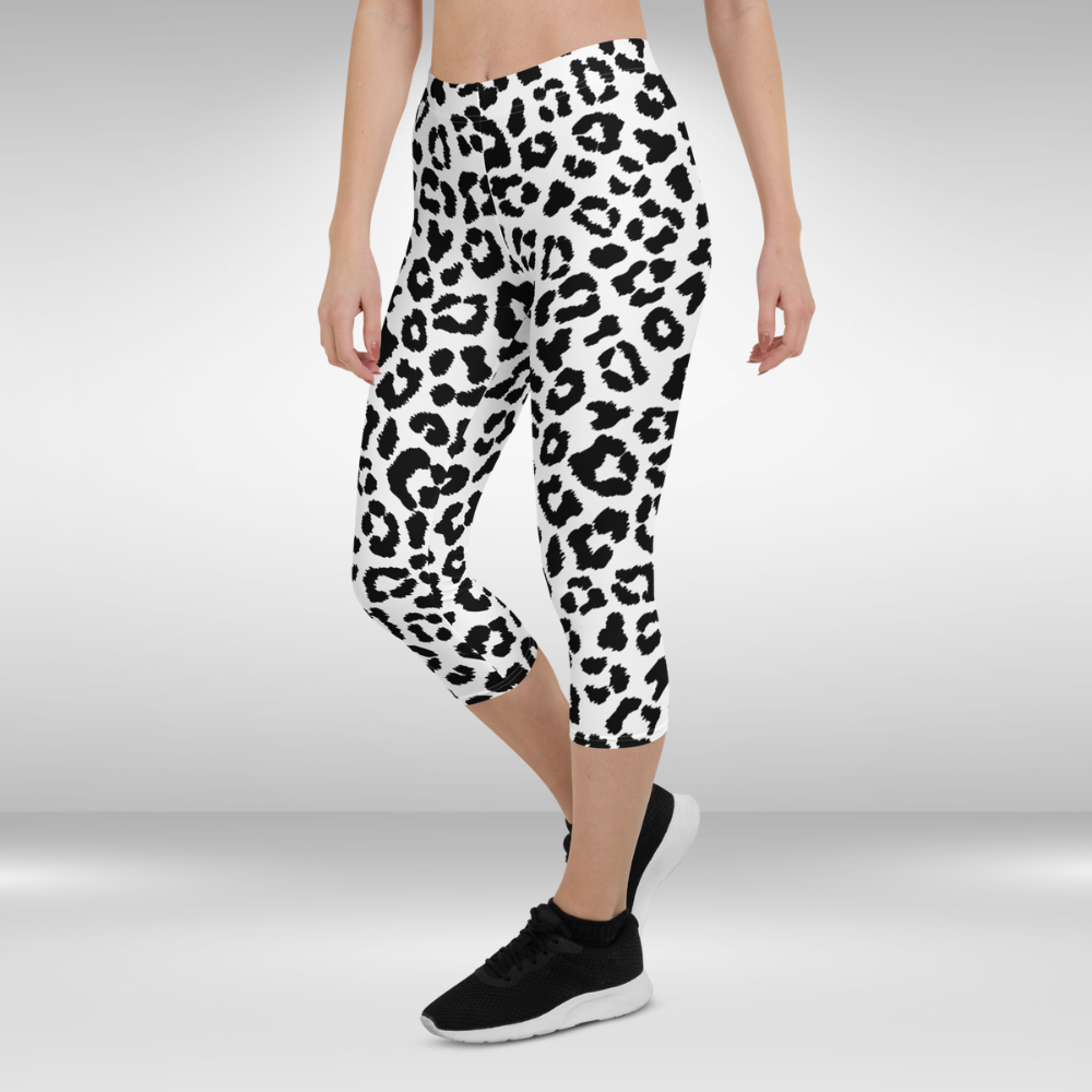 Women Gym Capri Legging - Leopard Print
