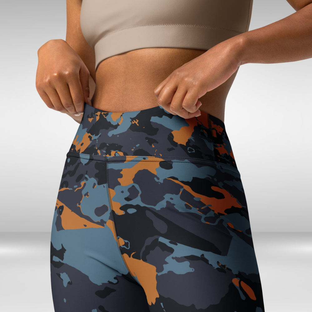 Women Yoga Legging - Night Camouflage Print