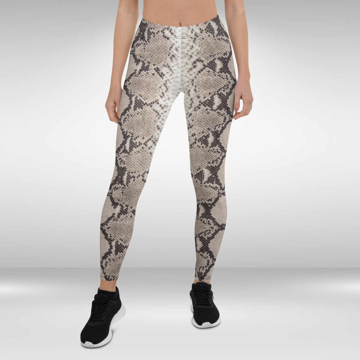 Women Gym Legging - Snake Skin Print