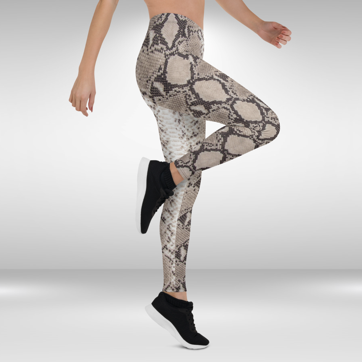 Women Gym Legging - Snake Skin Print