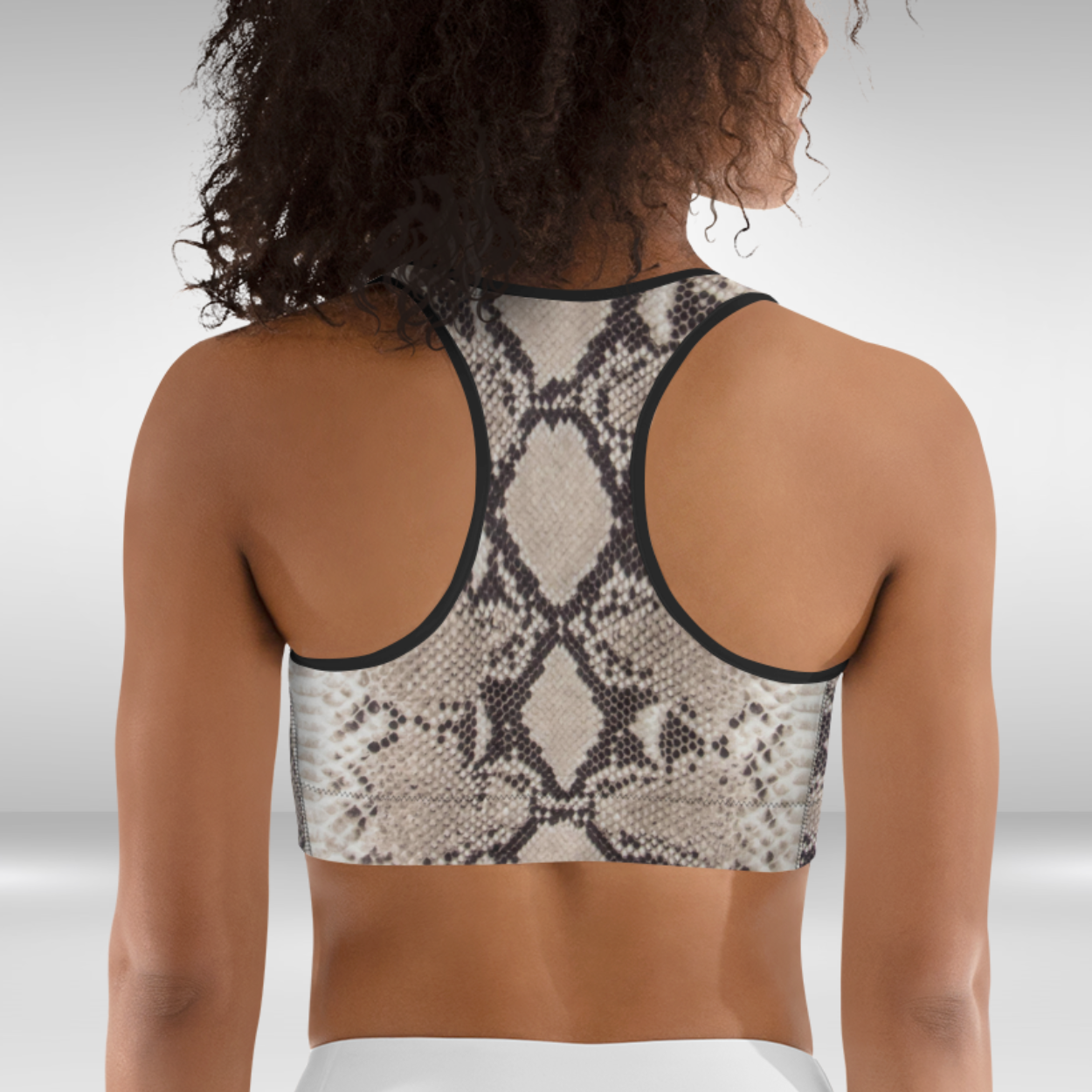 Women Sports Bra - Snake Skin Print