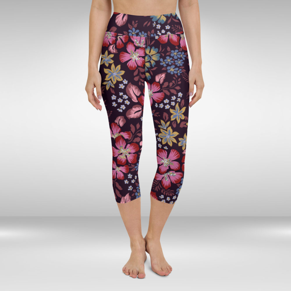 Women Capri Legging - Blossom Floral Print