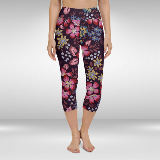 Women Capri Legging - Blossom Floral Print