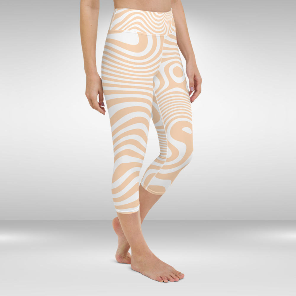 Women Capri Legging - Pastel Abstract Print