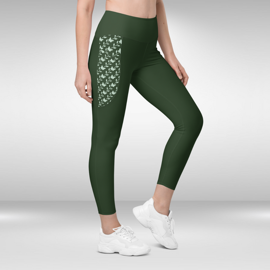 Women Legging With Pockets - Henna Colour