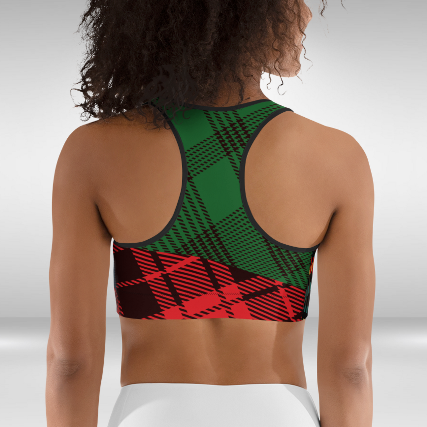 Women Sports Bra - Checkmate Frenzy Print