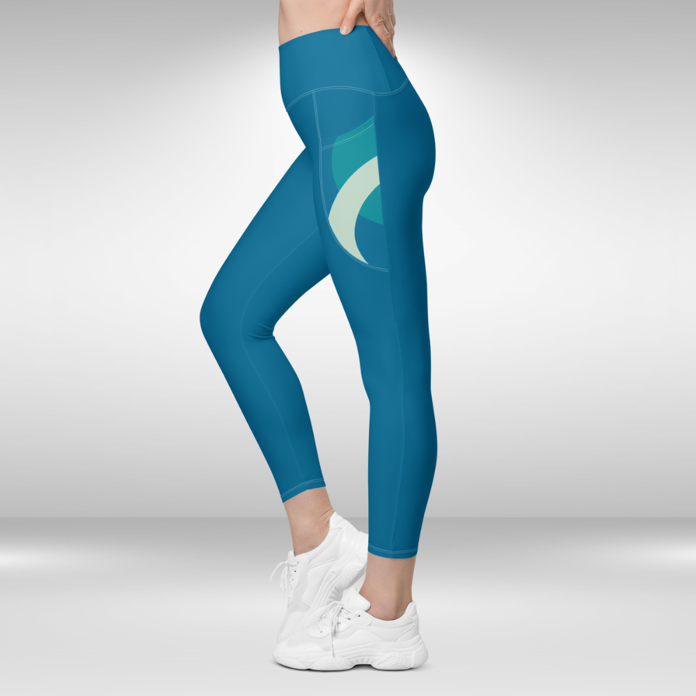 Women Legging With Pockets - Blue
