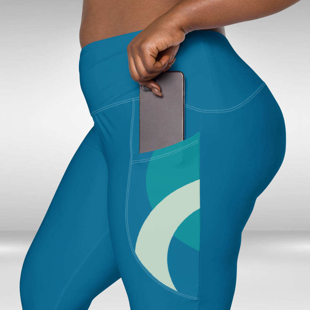 Women Legging With Pockets - Blue