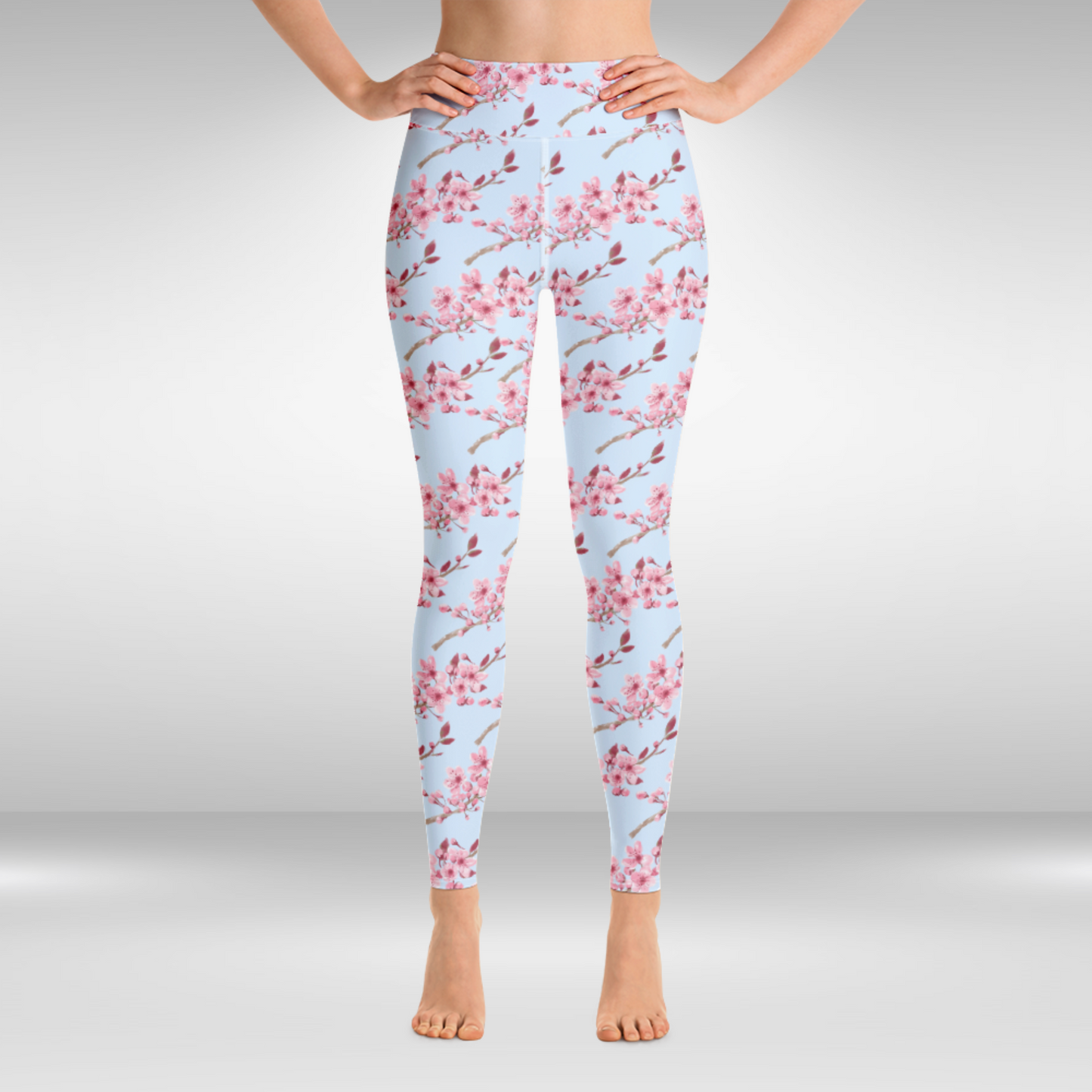 Women Yoga Legging - Cherry Blossom Print