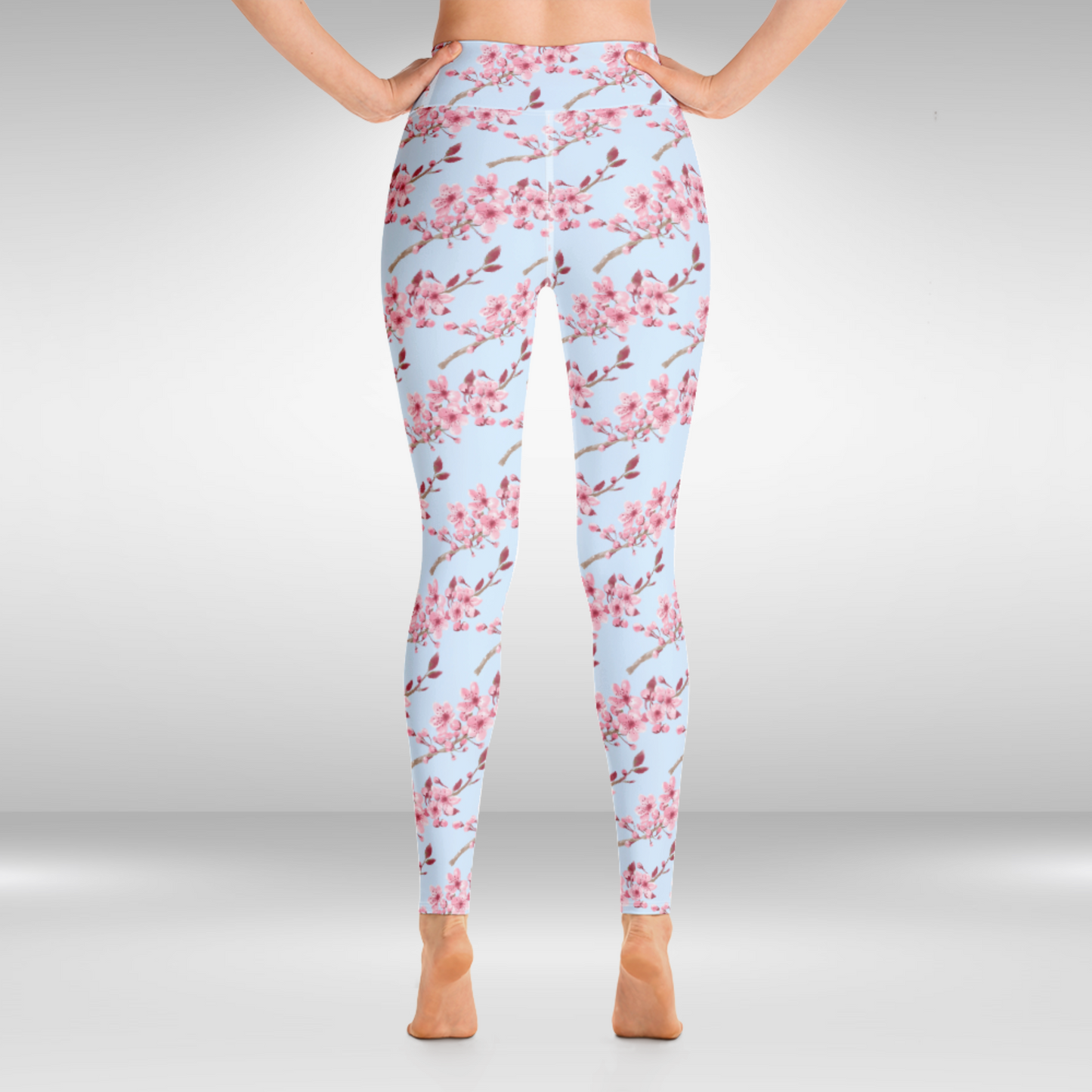 Women Yoga Legging - Cherry Blossom Print