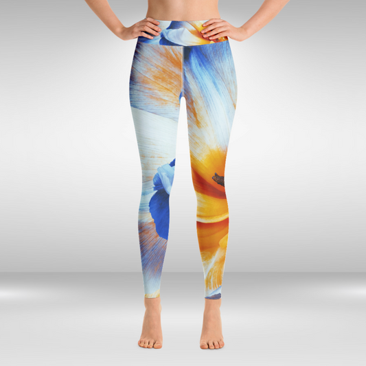 Women Yoga Legging - Oriental Floral Print