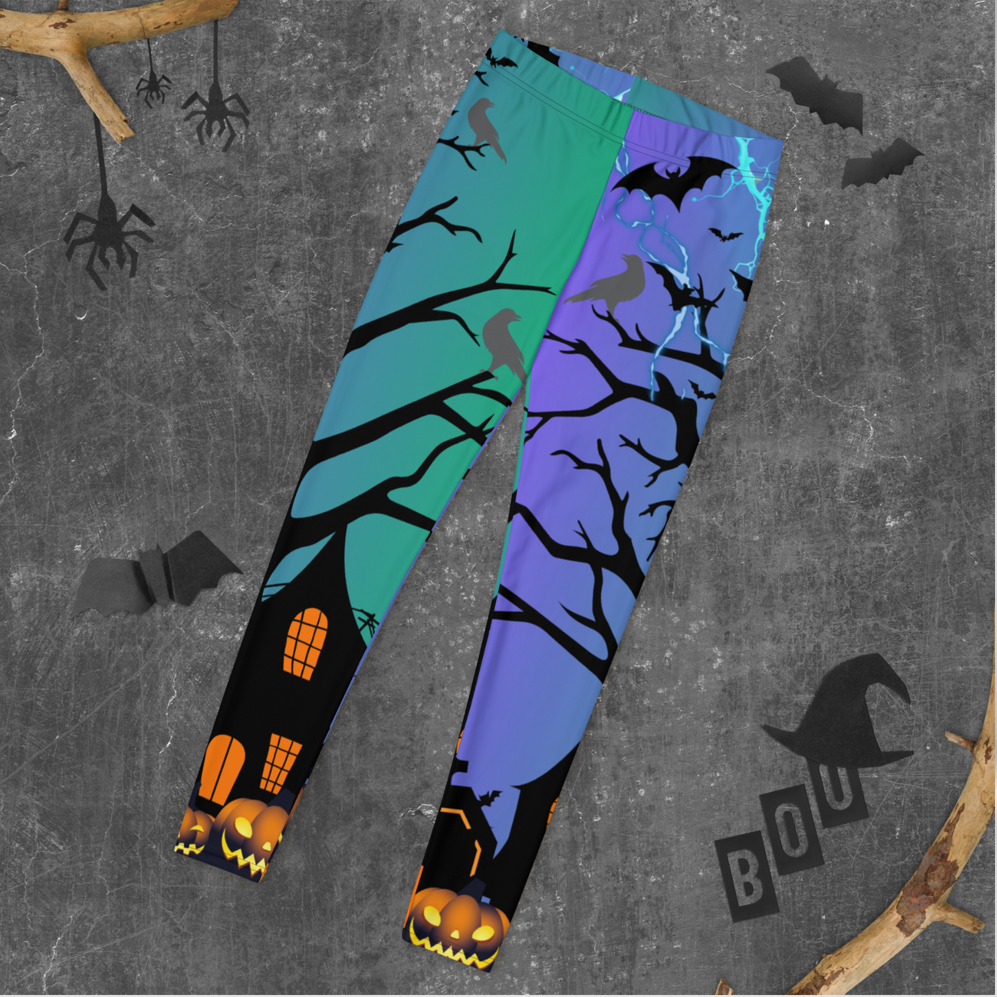 Women Gym Legging - Halloween Thunderstrike Haunt Print