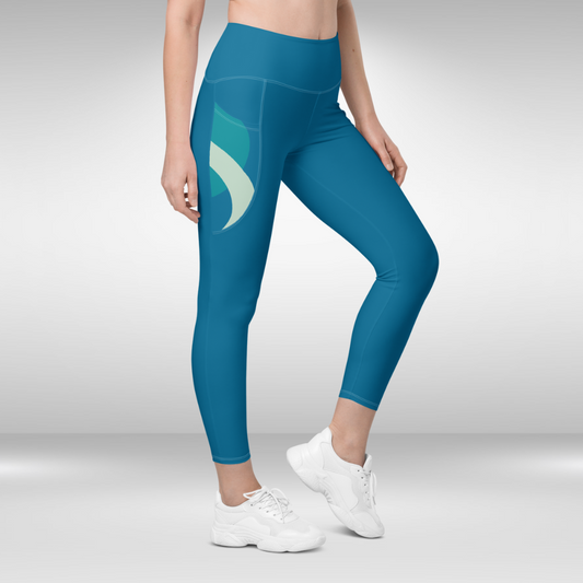 Women Legging With Pockets - Blue