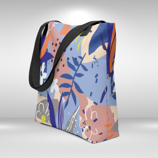 Shopping Tote Bag - Floral Abstract Print