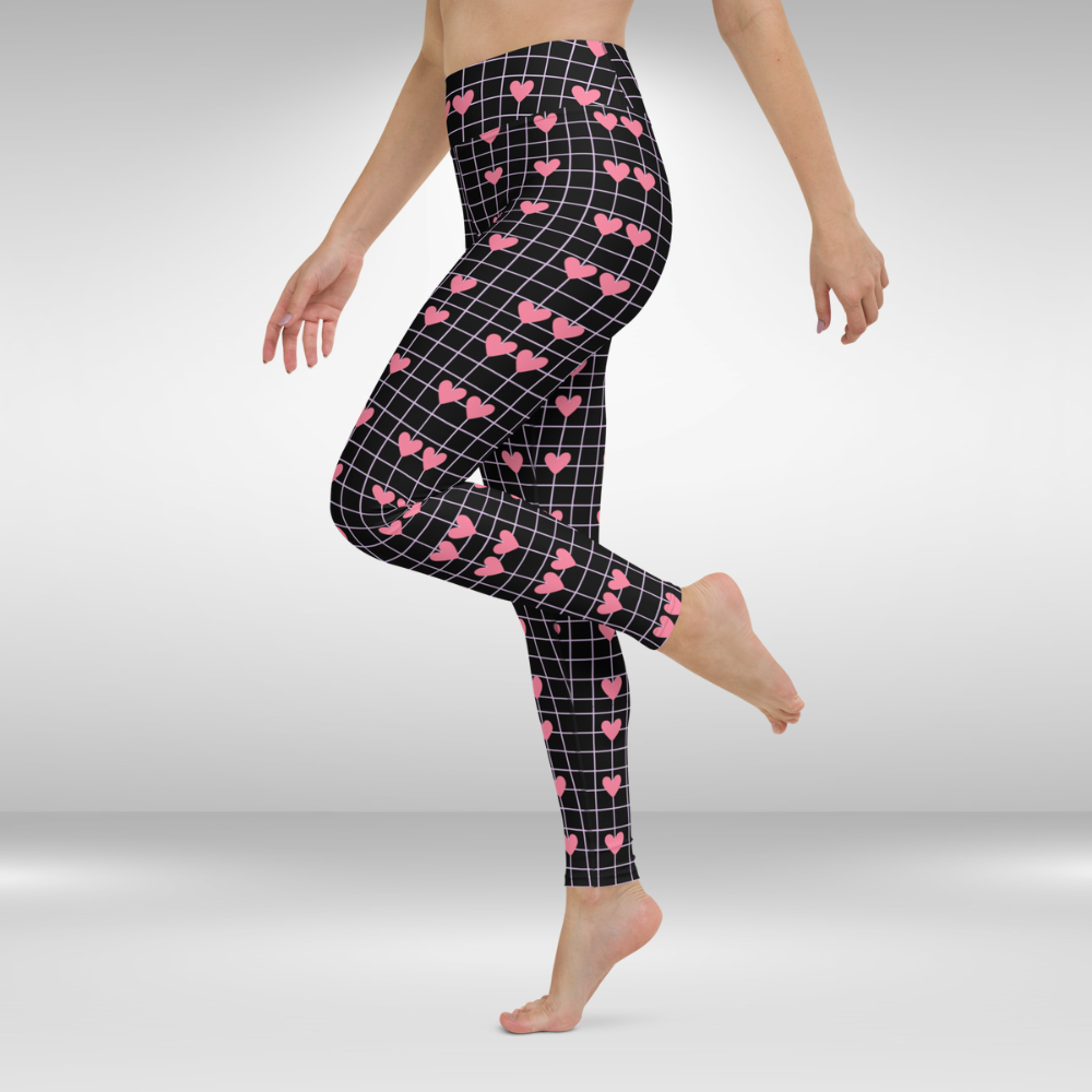 Heart Printed Yoga Pants | Sexy Sportswear