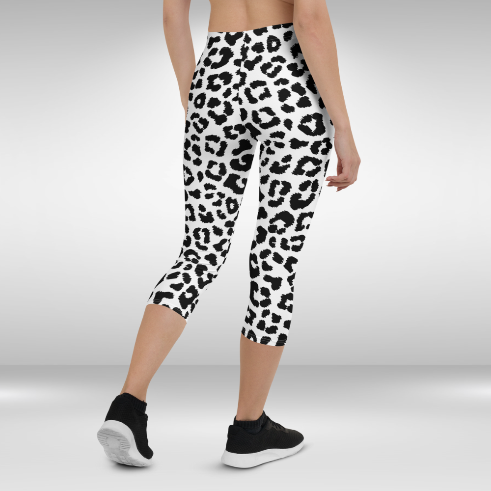 Women Gym Capri Legging - Leopard Print