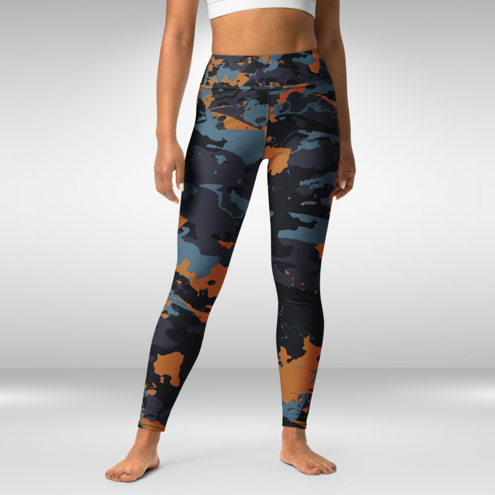 Women Yoga Legging - Night Camouflage Print
