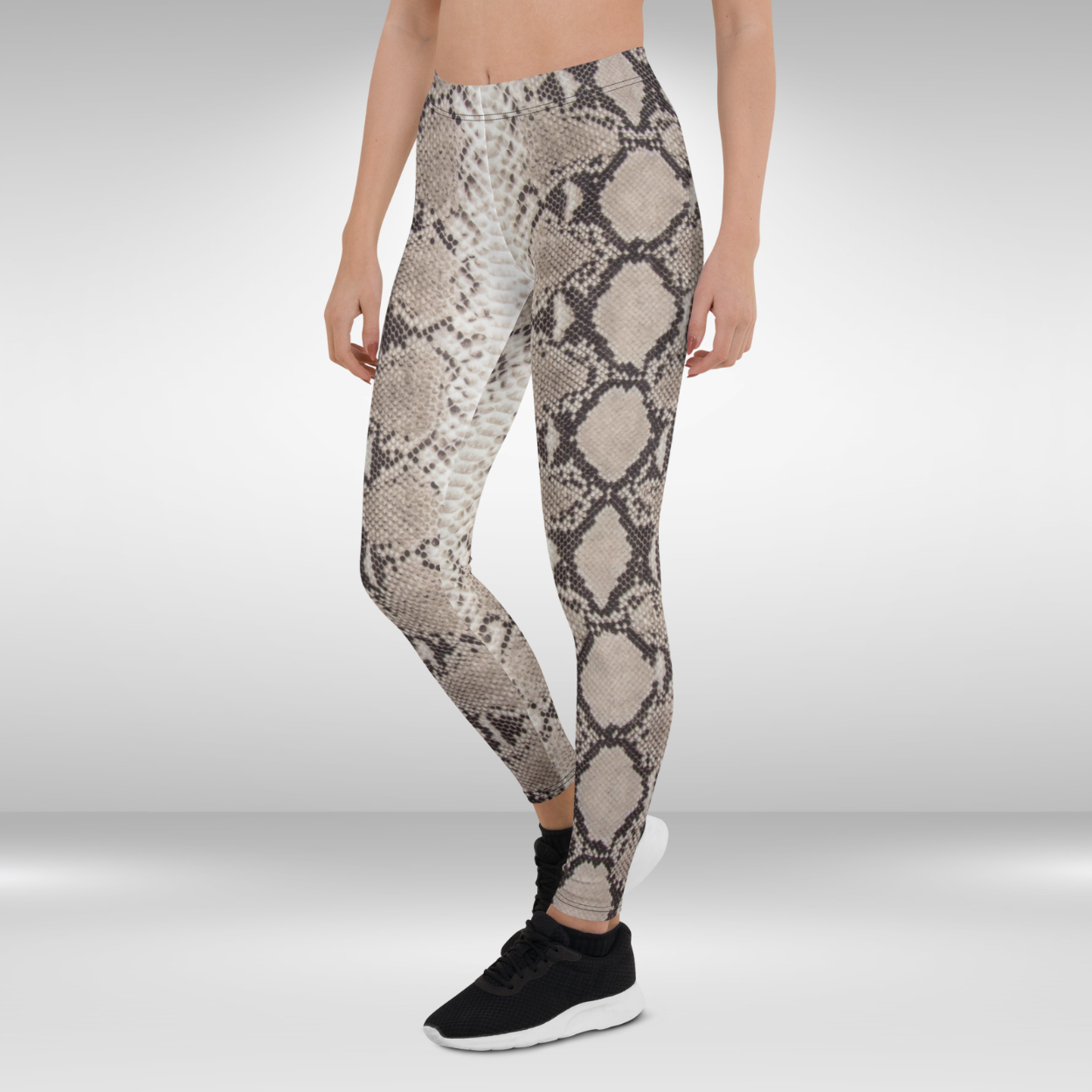Women Gym Legging - Snake Skin Print