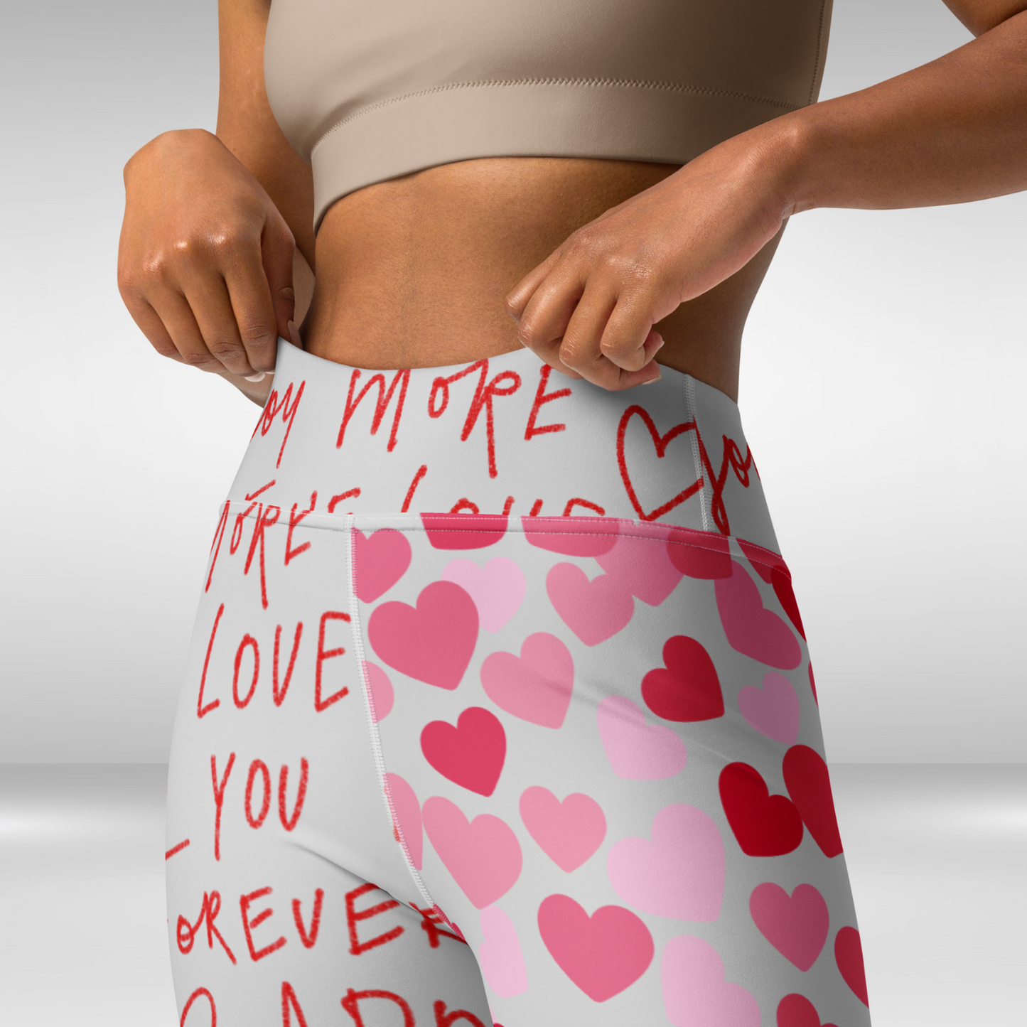 Women Yoga Legging - Valentine Love Heart Print