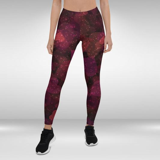 Women Gym Legging - Heart Glow Print