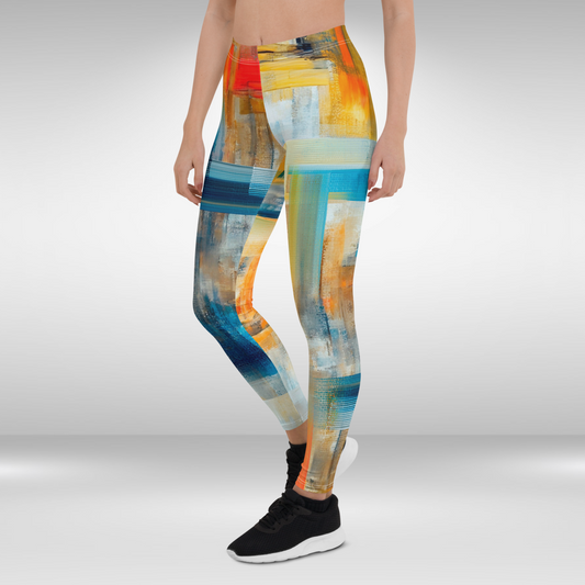 Women's Gym Legging - Abstract Art Print