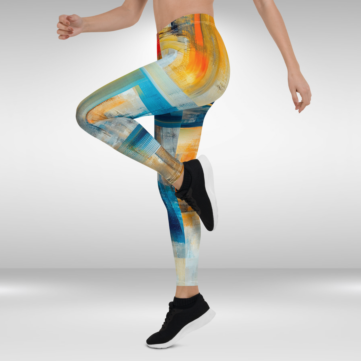 Women's Gym Legging - Abstract Art Print