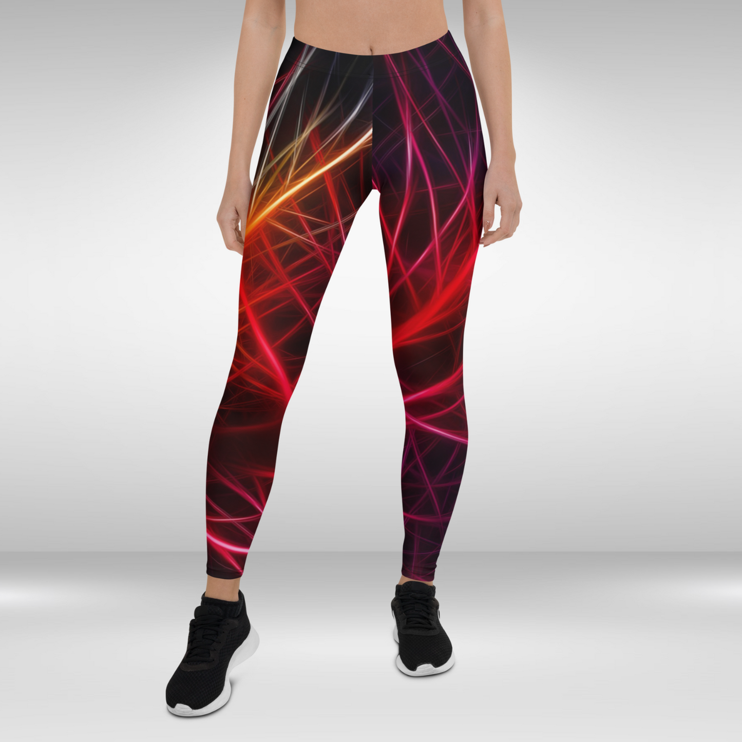 Women's Gym Legging - Abstract Flame Print