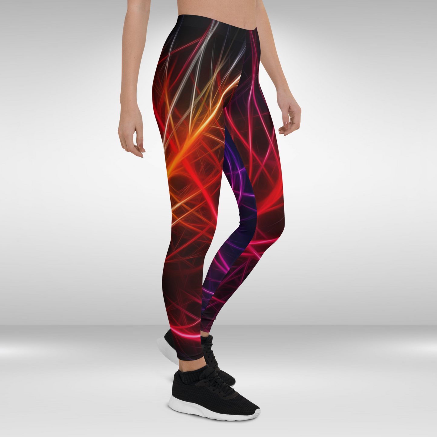 Women's Gym Legging - Abstract Flame Print