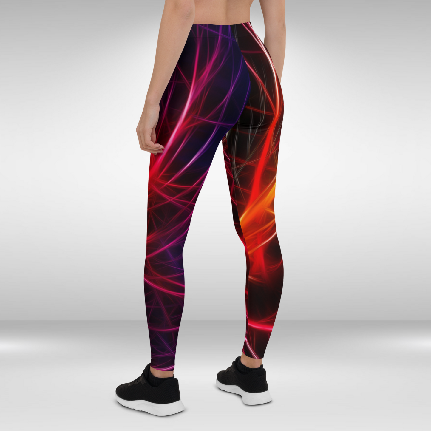 Women's Gym Legging - Abstract Flame Print