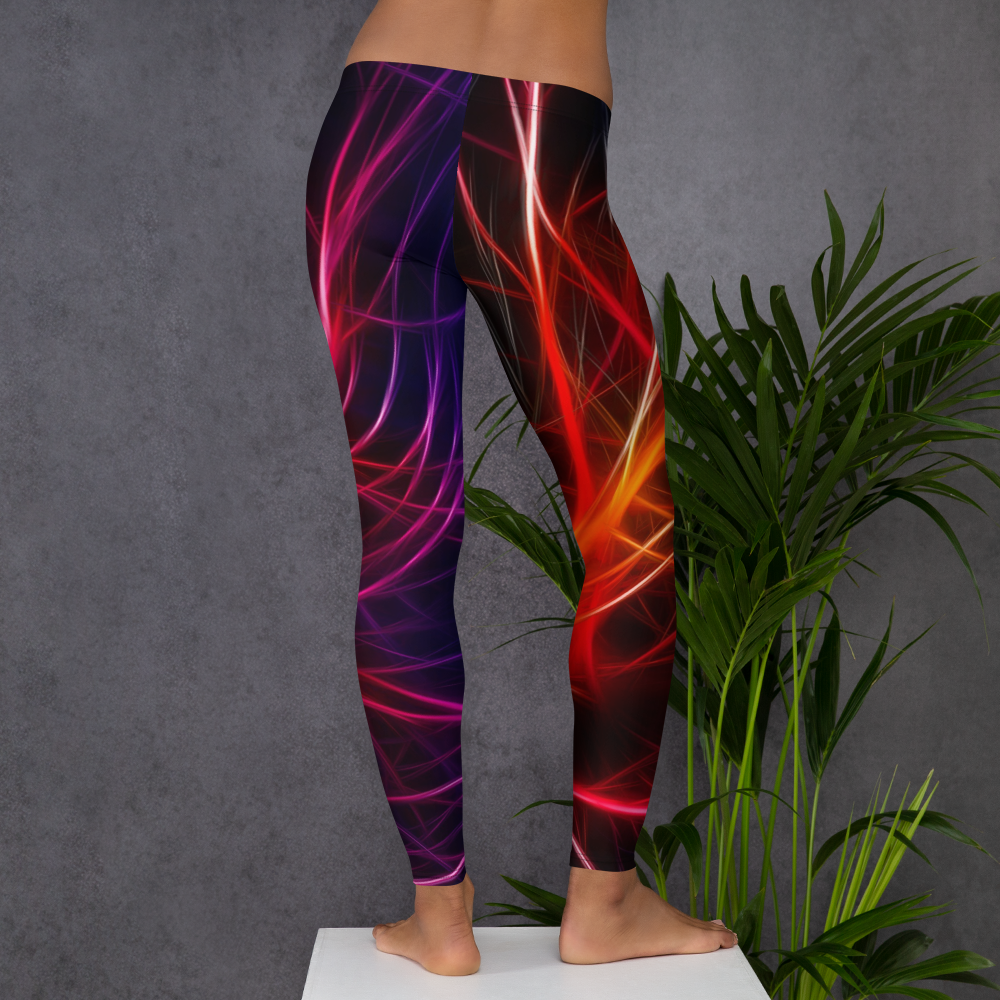 Women's Gym Legging - Abstract Flame Print