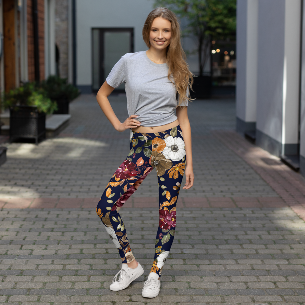 Flower print leggings hotsell