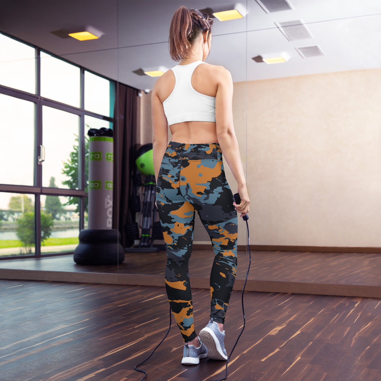 Women Yoga Legging - Night Camouflage Print