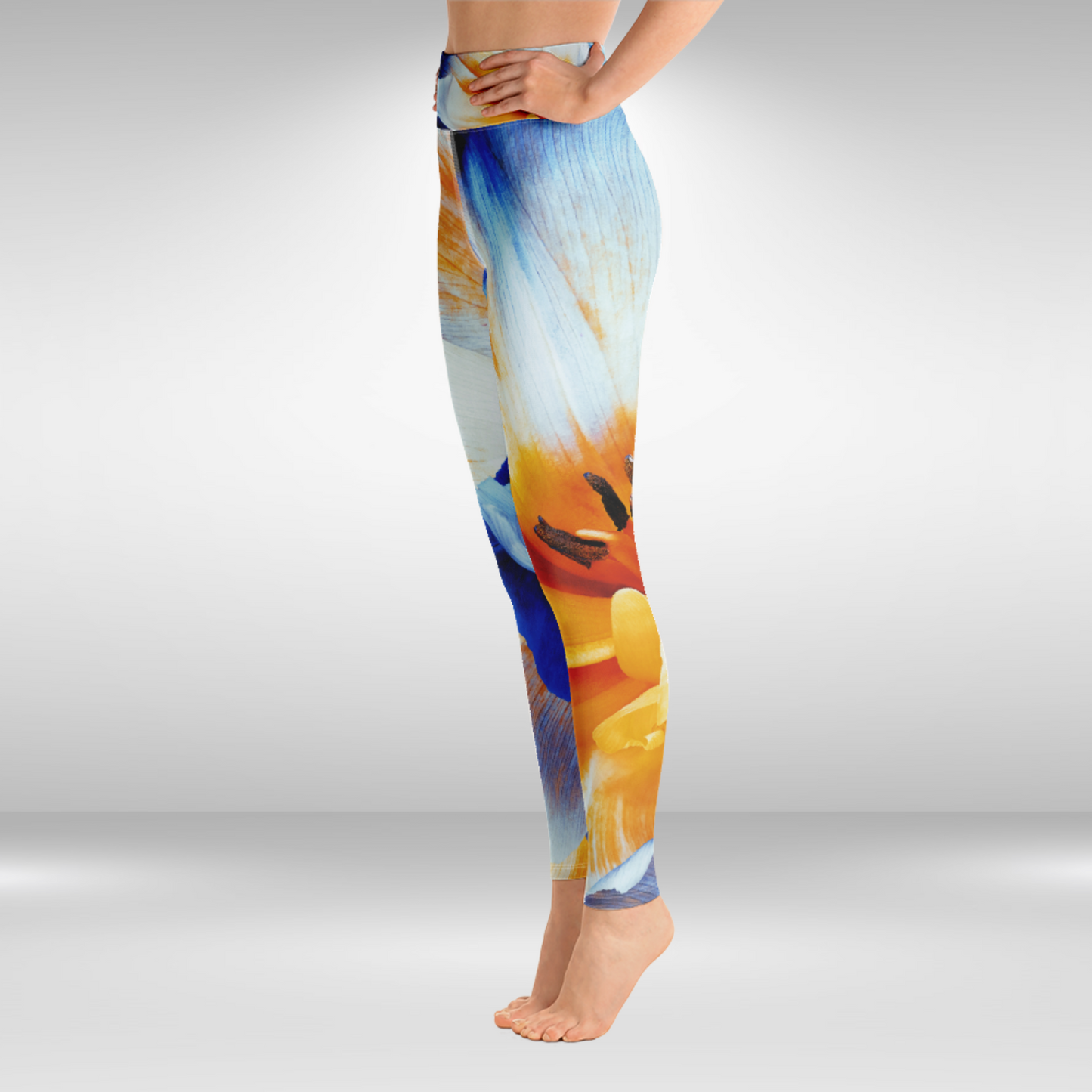 Women Yoga Legging - Oriental Floral Print