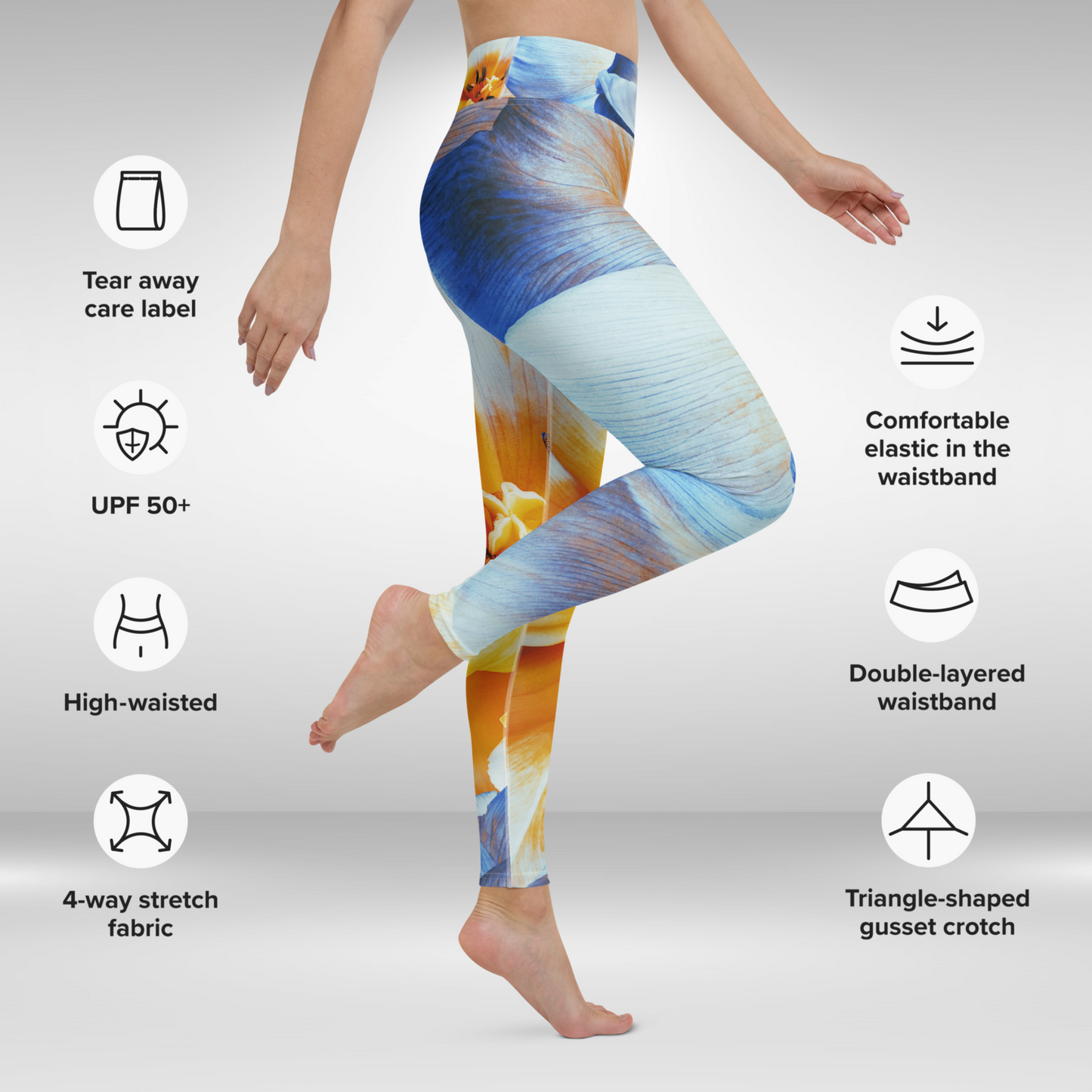 Women Yoga Legging - Oriental Floral Print